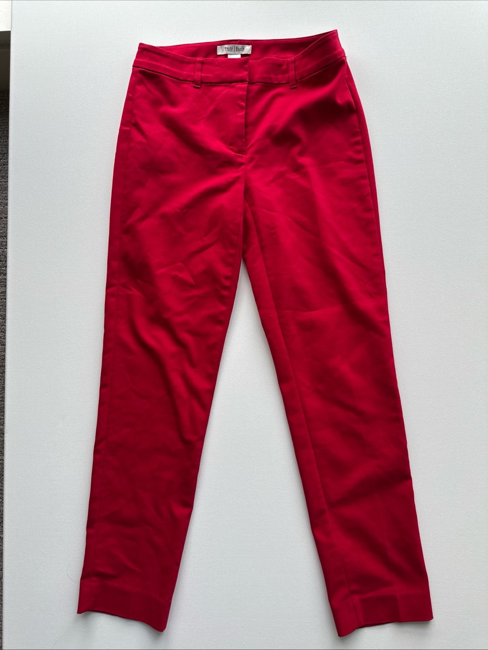 White House Black Market Red Slim Ankle Trousers